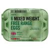 Iceland 6 Mixed Weight Free Range Eggs