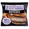 Iceland 2 Battered Chicken Breast Fillet Burgers 240g