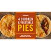 Iceland 4 Chicken and Vegetable Pies 568g