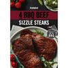 Iceland 4 (approx.) BBQ Beef Sizzle Steaks 240g