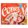 Giannis Strawberry & Vanilla Ice Cream Cones 4x110ml