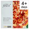 Tesco Finest Spicy Chicken &C/Grill Red Pepper Pizza 410G
