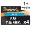 Sharwood's 4 Plain Mini Naans Low Fat 260G