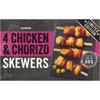 Iceland 4 Chicken & Chorizo Skewers 320g
