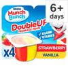 Munch Bunch Double Up Strawberry & Vanilla Yogurt 4X85g