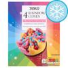 Tesco Rainbow Ice Cream Cones 4X110ml