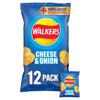 Walkers Cheese & Onion Crisps 12 X 25G