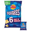 Walkers Squares Salt & Vinegar Snacks 6X22g