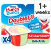 Munch Bunch Double Up Strawberry Banana Fromage Frais 4X85g