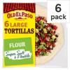 Old El Paso Large Super Soft Flour Tortillas 6 Pack 350G