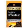 Twinings English Breakfast Decaffeinated Tea Bags 50'S 125G
