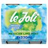 Le Joli Sparkling Mexican Lime & Mint Water 4 X 330Ml