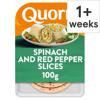 Quorn Spinach And Red Pepper Slices 100G
