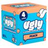 Ugly Drinks Peach Flavoured Sparkling Water 4 X 330Ml