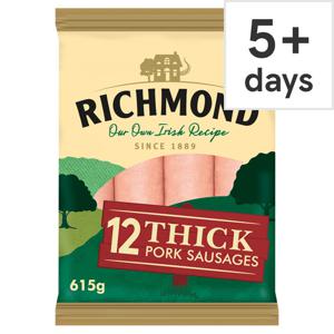 Richmond 12 Thick Pork Sausages 615g