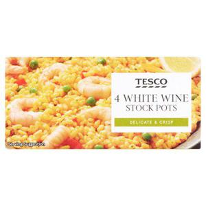 Tesco White Wine Stock Pots 4 Pack 112G