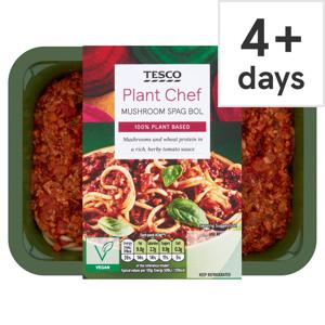 TESCO PLANT CHEF MUSHROOM SPAG BOL 450G