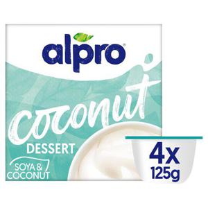 Alpro Soy Dessert With Coconut 4 Pack 125G