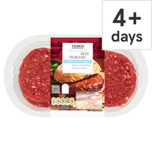 Tesco Reduced Fat Beef Burgers 454g