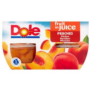 Dole Fruit Bowl Peaches In Juice 4X113g