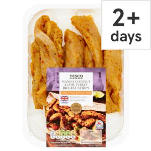 Tesco Mango, C/nut & Lime Turkey BRST Strips 312G