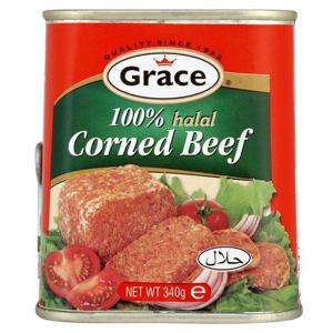 Grace 100% Halal Corned Beef 340G