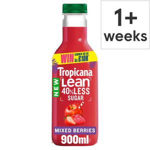 Tropicana Lean Strawberry Raspberry & Apple Juice 900Ml