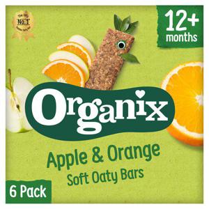 Organix 12 Month Apple & Orange Fruit & Cereal Bar 6X30g