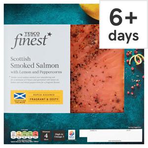 Tesco Finest Lemon And Pepper Smoked Salmon 120G