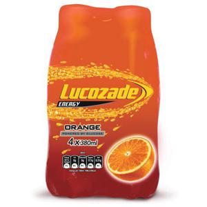 Lucozade Energy Orange 4 X 380Ml