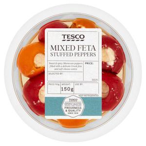 Tesco Mixed Feta Stuffed Peppers 150G