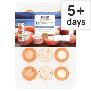 Tesco 12 Smoked Salmon Canapes 100G