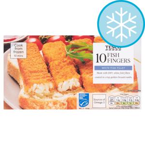 TESCO OMEGA FISH FINGERS 10 PK 300g