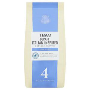 Tesco Decaffeinated Italian Inspired Coffee No.3 227G