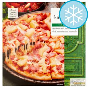 Tesco Stonebaked Ham & Pineapple Pizza 375G