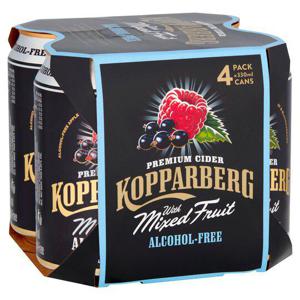 Kopparberg Premium Cider Mixed Fruit Alcohol Free 4X330ml