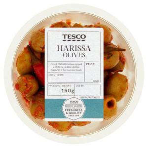 Tesco Harissa Olives 150G