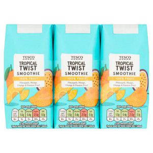 Tesco Tropical Twist Smoothie 3X200ml