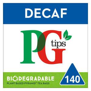 Pg Tips 140 Decaffeinated Teabags Biodegradable 406G