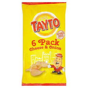 Tayto Cheese & Onion Potato Crisps 6 X 25G