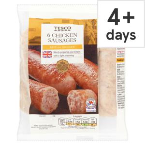 Tesco 6 British Chicken Sausages 400G