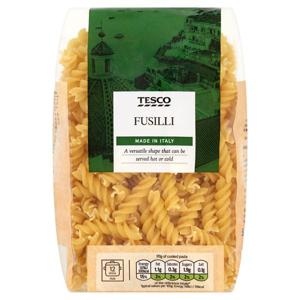 TESCO FUSILLI PASTA 500G