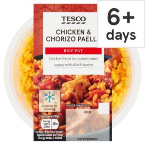 Tesco Chicken & Chorizo Paella Meal Pot 280G