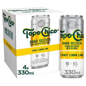 Topo Chico Tangy Lemon & Lime Hard Seltzer 4X330ml