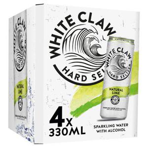 White Claw Hard Seltzer Natural Lime 4X330ml