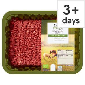 Tesco Organic British Beef Steak Mince 5% Fat 500G