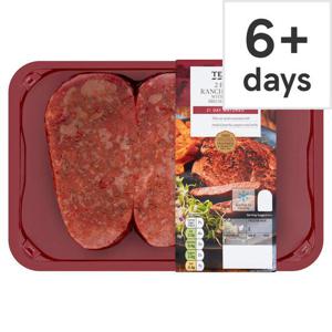 Tesco 2 Beef Ranch Steaks With Sweet & Smokey Seasoning 250G