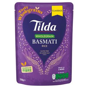 Tilda Brown Steamed Basmati Rice CLSC 250g