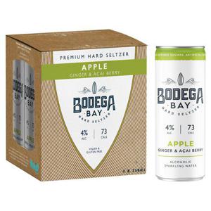 Bodega Bay Seltzer Apple Ginger & Acai Berry 4X250ml