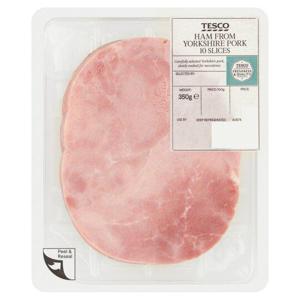 Tesco Ham From Yorkshire Pork 10 Slices 350G